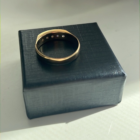 14K Gold Diamond Vintage Channel Set Band,  0.50ctw - Picture 5 of 9